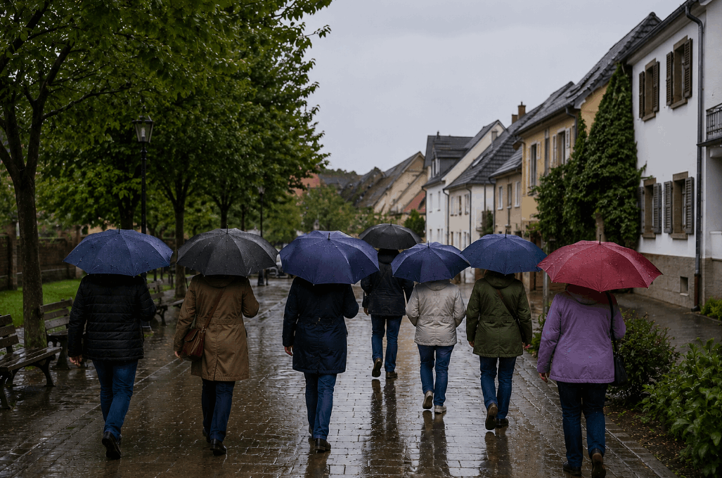 Regen in Gundersheim